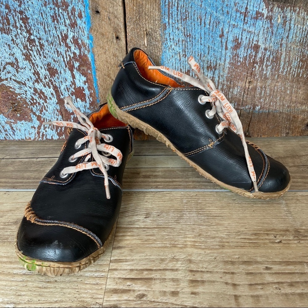 Bernie Mev Black Lace Up Shoe